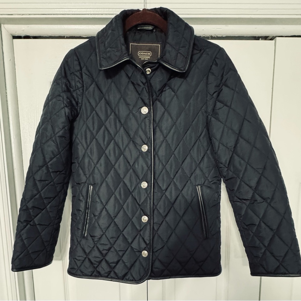Coach Women’s Black Quilted Puffer Jacket, XS